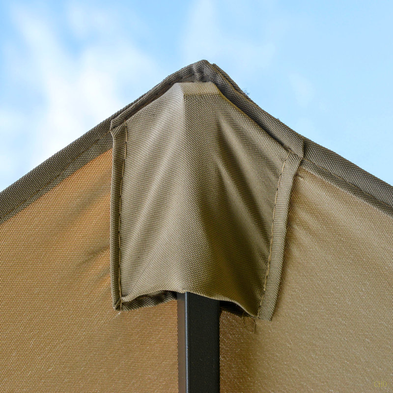 Parasol extérieur rectangulaire en acier de 15 pi Outsunny, Brun