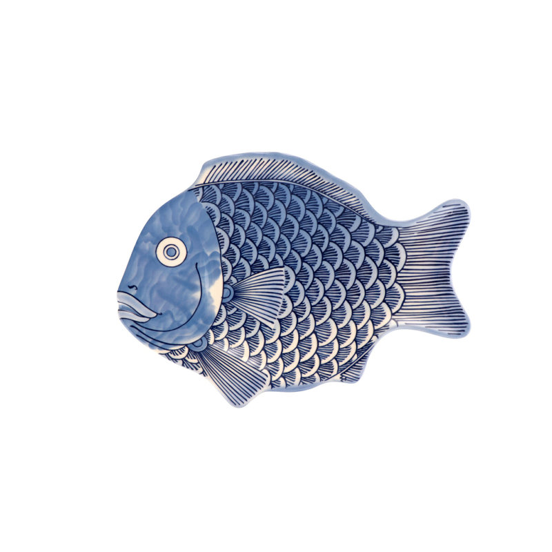 G.E.T. Fish Serving Plates Melamine Platter, 7" W x 10" L