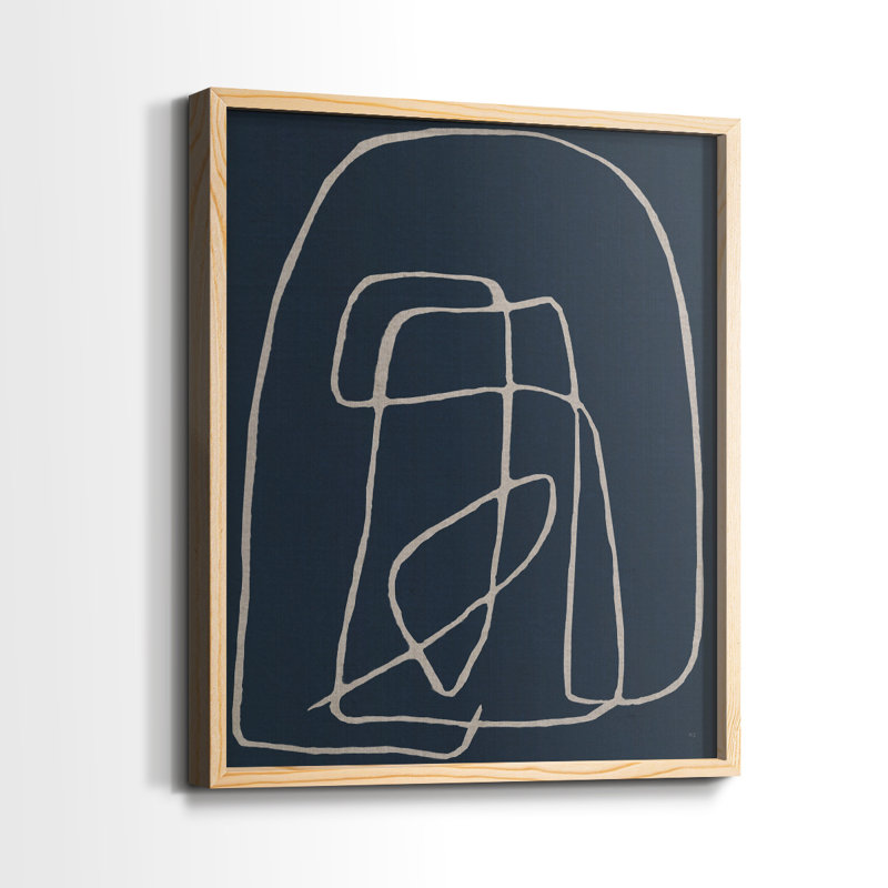 Shapes and Night Sky I, reproduction encadrée - bois massif, H 21 po x l 17 po