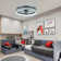 20" Ceiling Fans With Lights  And Remote Black