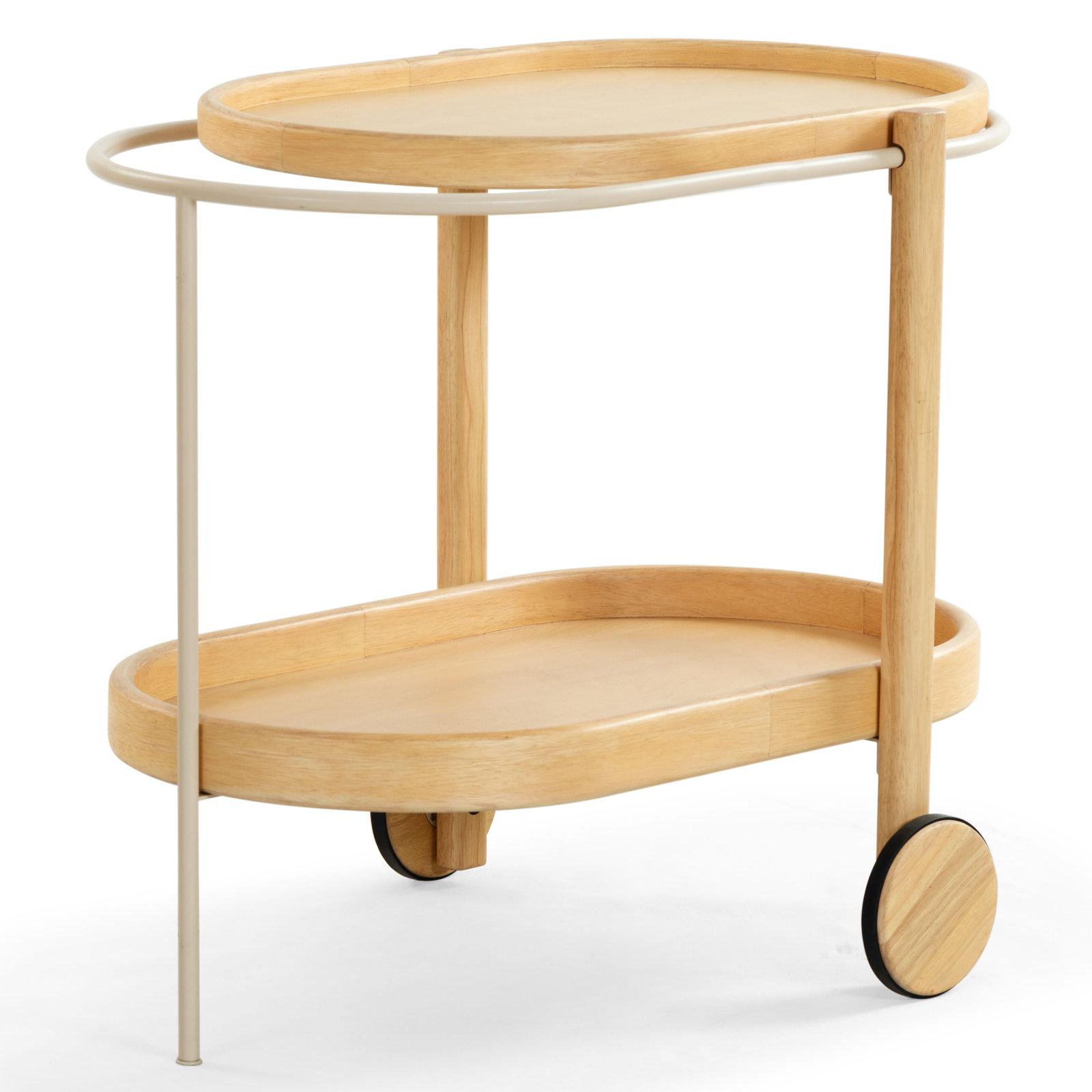 Trianna Wood 2 Shelf Bar Cart