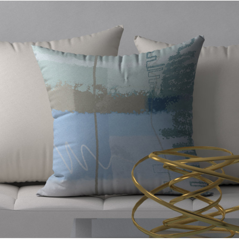 Housse de coussin décorative carrée ultra rapide et insert, 18" x 18"