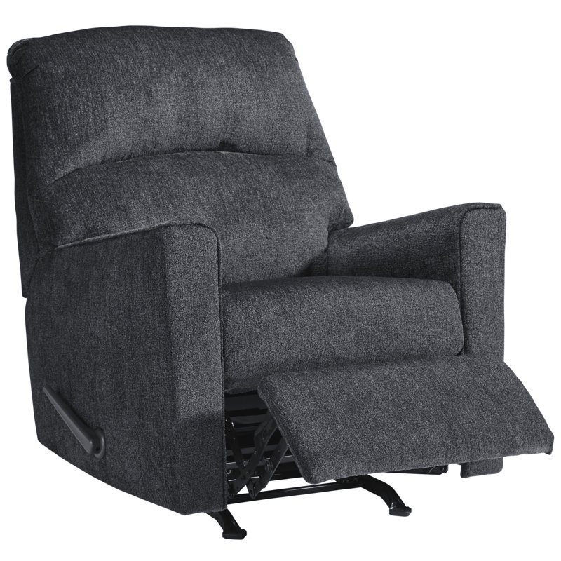 Rikako Upholstered Recliner, Slate 100% Polyester