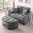 Chenille 2-seater Sofa, Double Sofa Chaise Longue-1827338632