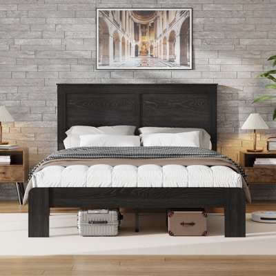Base de lit plateforme en bois