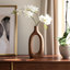 Vase à fleurs ouvert en bois de manguier pour centre de table et tablettes-1835455284