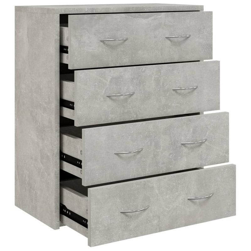 Vanwinkle 60cm W 4 - Drawer Chest of Drawers, Concrete Grey