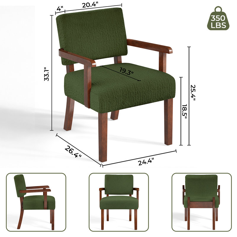 Fauteuil d'appoint Naethan, Green Chenille