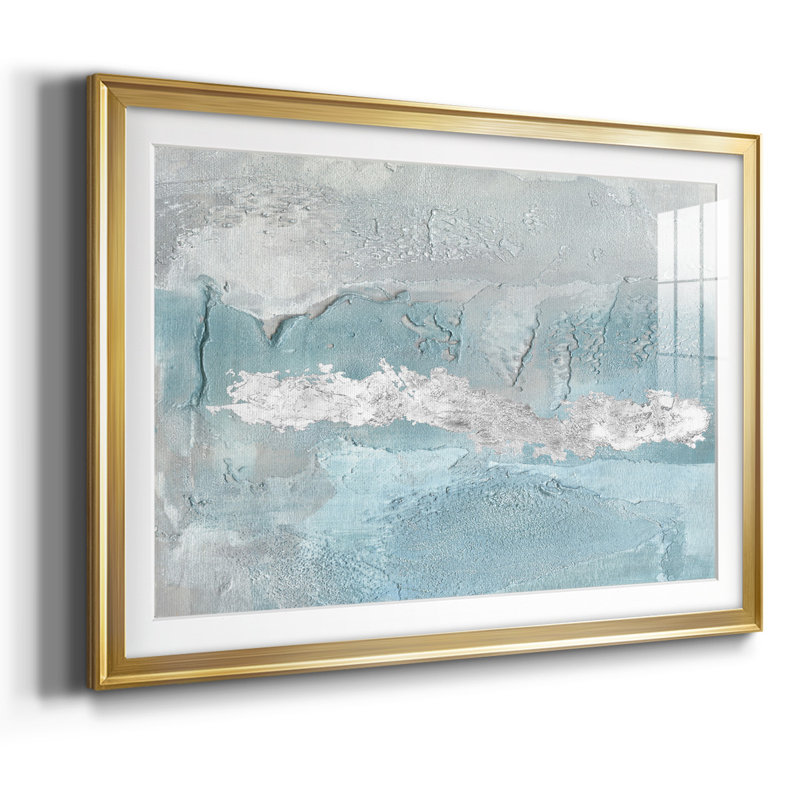 Blue Mist II, impression sur papier encadrée, H 30 po x l 44 po x P 1,5 po, Or