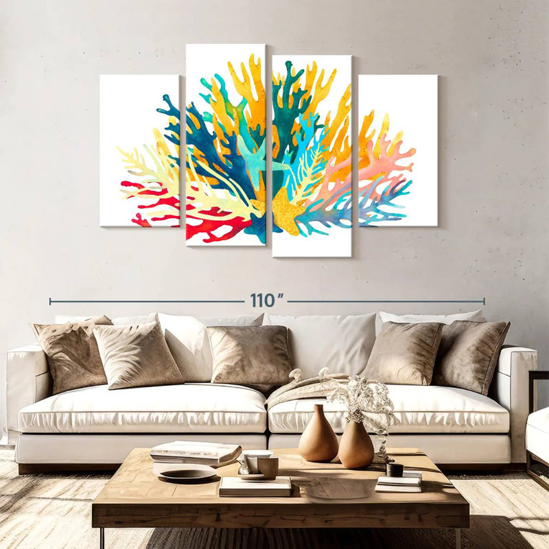 Brampt Abstract Coral Reef, 54" H x 84" W