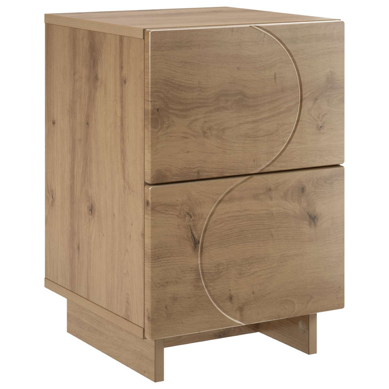 33.5 cm W Bedside Table, Artisan Oak