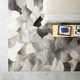 Ricci Abstract Handmade Leather Area Rug in Gray