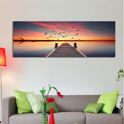 «Seek to Sea More», art mural en acrylique ultrabrillant 60 po x 20 po