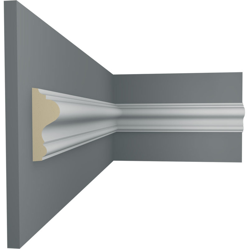 Emery Primed Polyurethane Crown Moulding Set, 94.5" Length