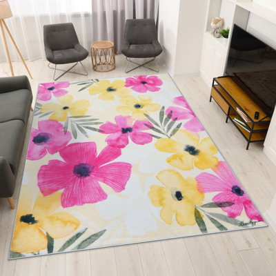 Tapis tropical tissé à la main, tissé à la machine, 100% polyester, velours de 2 mm, dossier antidérapant.