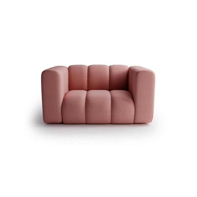 Velvet Accent Chair, Pink