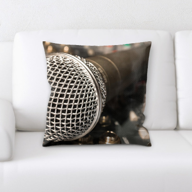 Coussin décoratif microphone