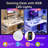40IN L Shaped Desk with Shelf, LED Light & Power Outlet, Corner Computer Desk for Home Office-480333413-480333432
