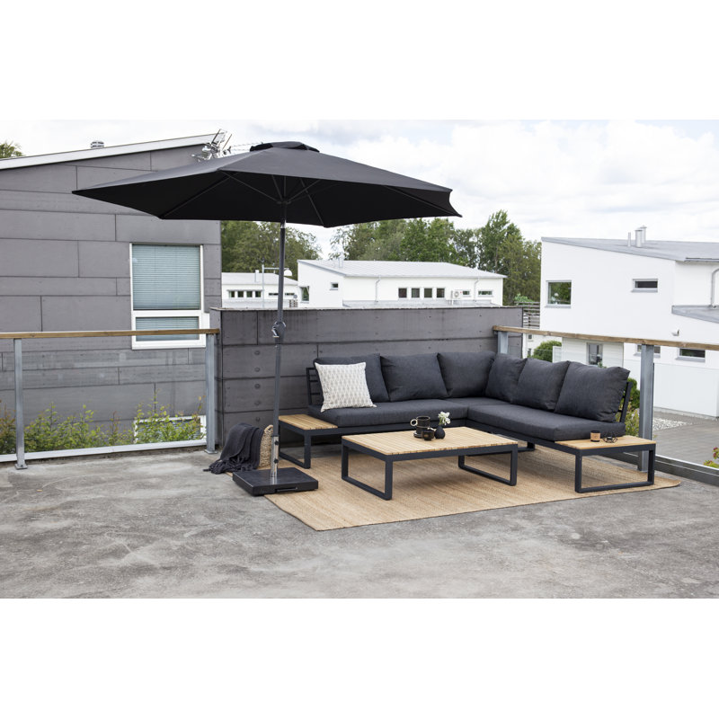 Carlo 300cm Market Parasol, Black