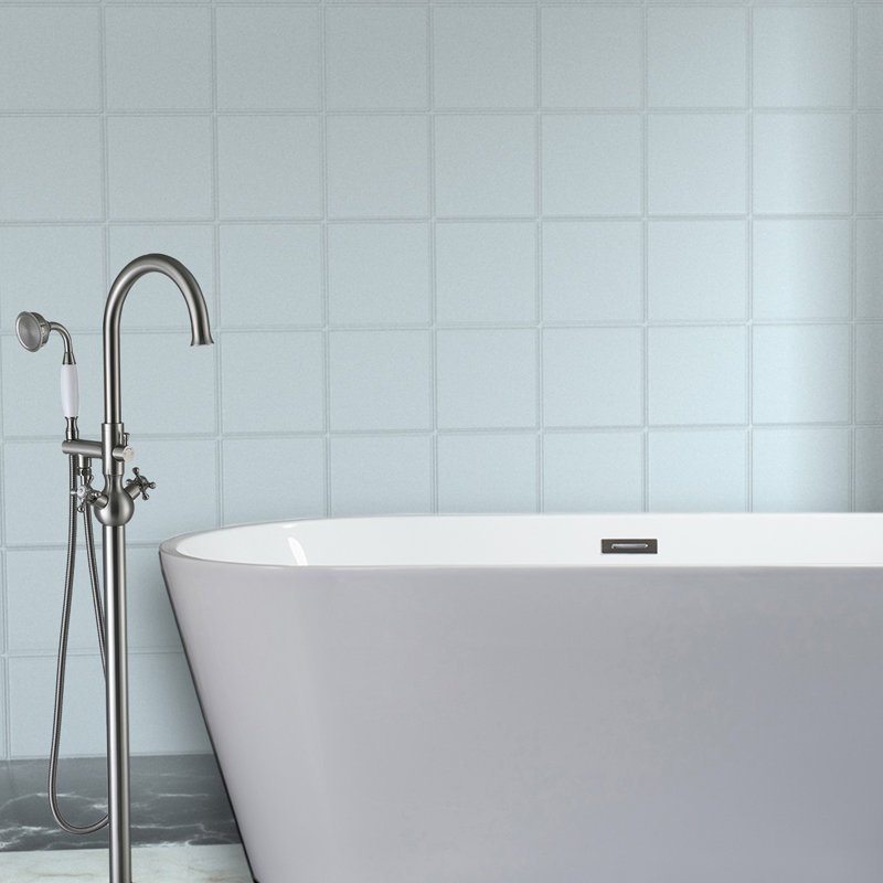 Floor Tub Spout, Brushed Nickel