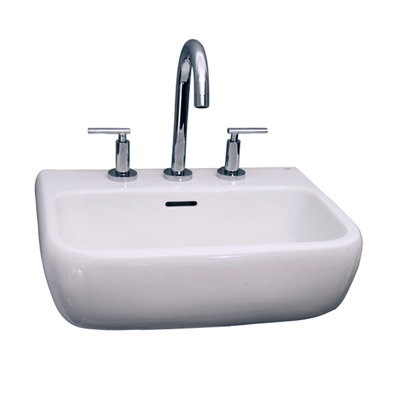 Barclay Metropolitan 16.37'' White Vitreous China Rectangular Bathroom Sink with Overflow