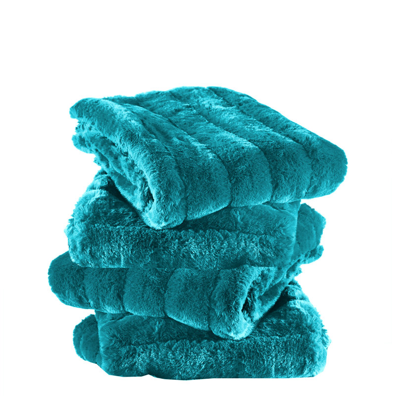 Super Mink Square Pillow Cover, Tile Blue