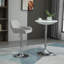 Demetirus Swivel Upholstered Adjustable Height Bar Stool with Steel Frame