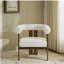 Chaise d'appoint moderne rembourrée avec accoudoirs ronds-125576065
