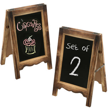 August Grove Iron Lacquered Tabletop Chalkboard