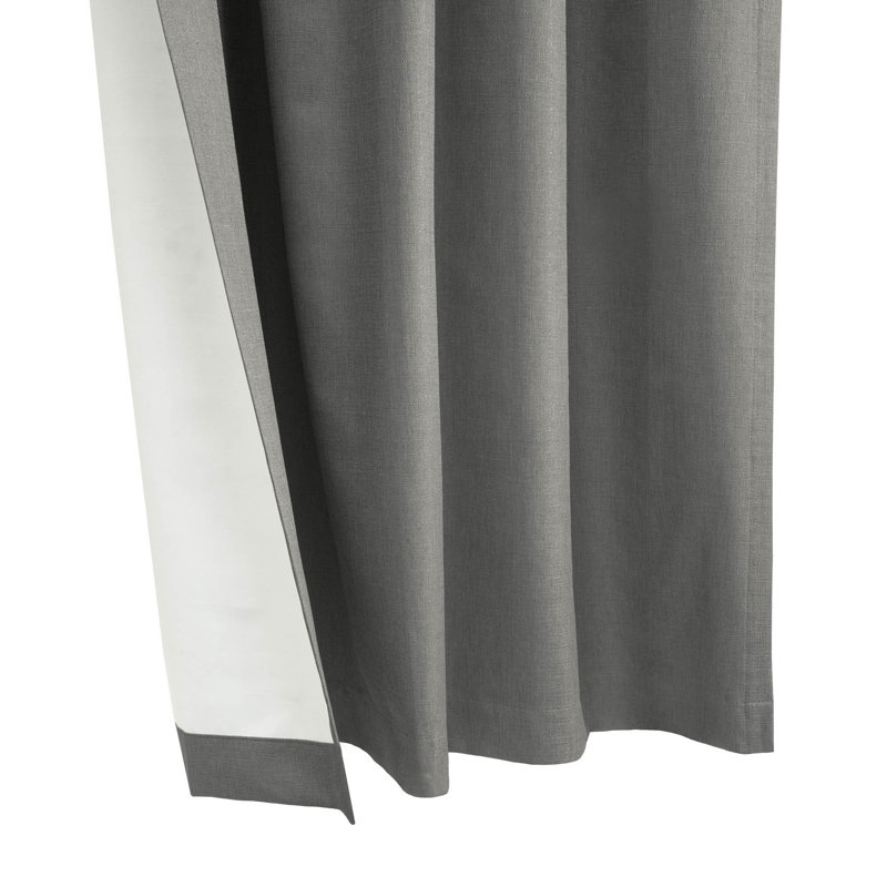 Rideau double occultant et isolant avec passe-tringle, L 52 po x L 95 po, Argent
