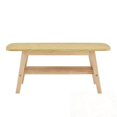 Wood Rectangular Yulita with open storage space