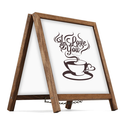 MT Displays Yes Fiberboard Freestanding Wood Chalkboard