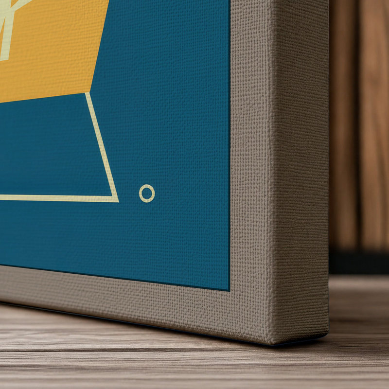 Cocktail Hour Mid-Century - Wrapped Canvas, 24x16 - 61.0 x 40.6 cm, Taupe Border