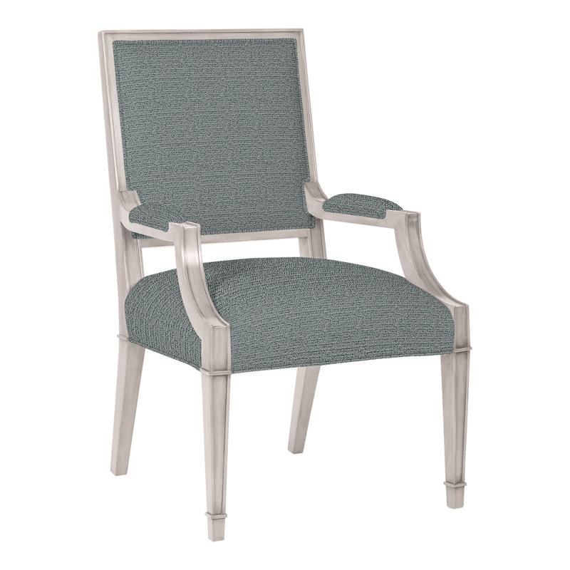 Leighton By Michael Weiss Upholstered Arm Chair, Tuck Cobalt, Dove Gray