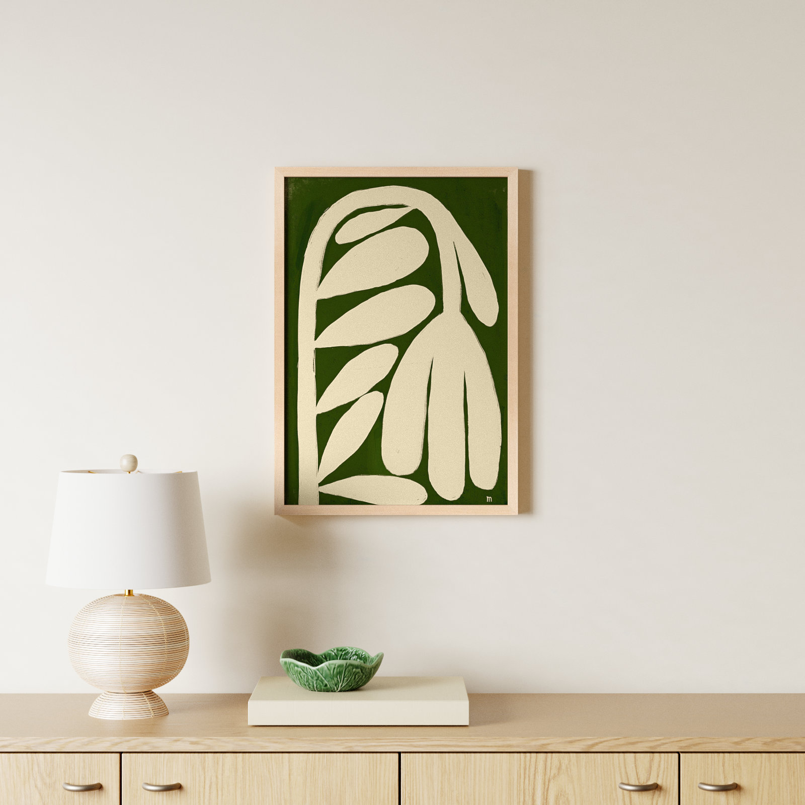 Tulip Painting, Maple, 25" H x 17.5" W x 1.25" D