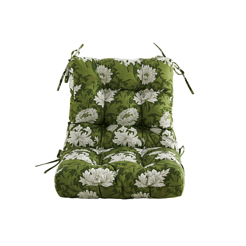 Seat/Back Outdoor Chair Cushion,Patio Chair Cushion With Tie,Tufted Replacement For Patio Furniture,20X20x4,1 Count