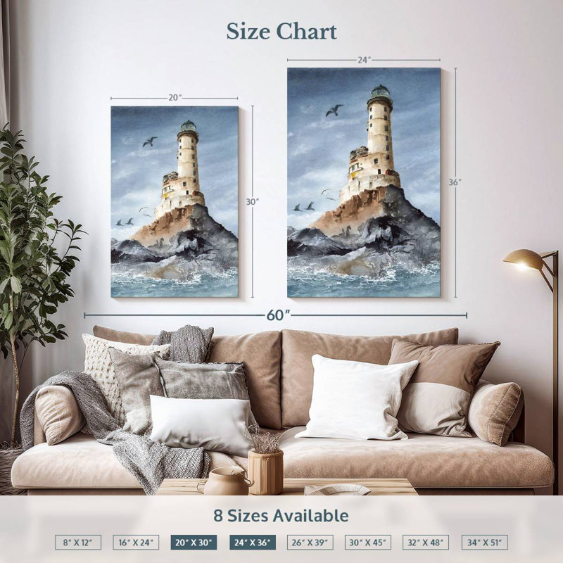 Aniva cape lighthouse Aletra, H 36 po x l 24 po