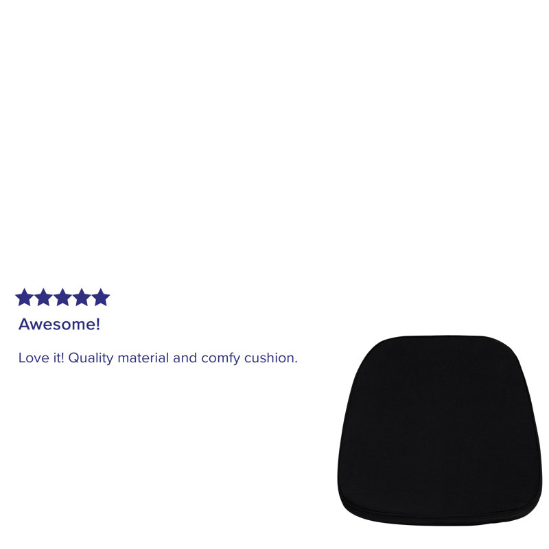 2Soft Fabric Chiavari Chair Cushion, Black