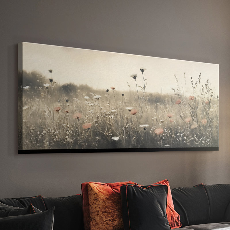 Botanical Series-CCXI- Toile tendue avec châssis - Prêt à accrocher, H 16 po x l 40 po