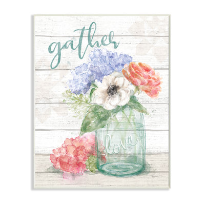 «Gather Love Flower Jar Rustic», impression