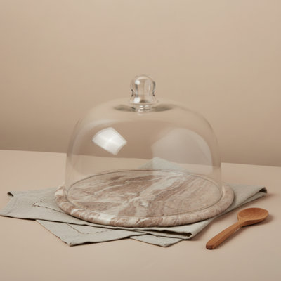 Waterfall Marble Glass Cloche