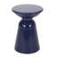 Table de bout en métal bleu marine S / 2, conception moderne avec structure en fer thermolaqué et structure à piédestal robuste, 15 x 15 x 20,2 po et 12 x 12 x 17,25 po, tables à assembler-900141281