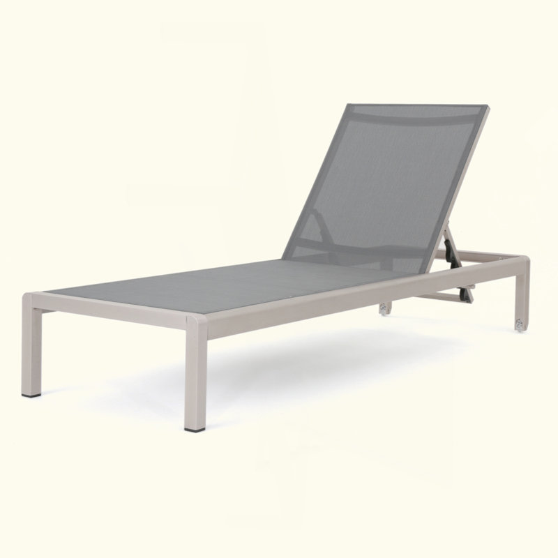 Ensemble de chaises longues polyvalentes en aluminium pour la détente et le confort en plein air, 2 pièces
