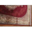 Tapis traditionnel bourgogne à motif géométrique 7 x 10