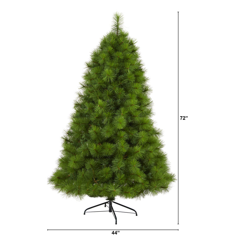Lighted Artificial Pine Christmas Tree, 6' H