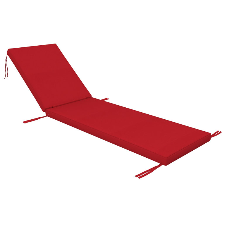 Sunbrella® Outdoor Chaise Cushion, Sunbrella® Canvas Jockey Red, 21" W x 78" D