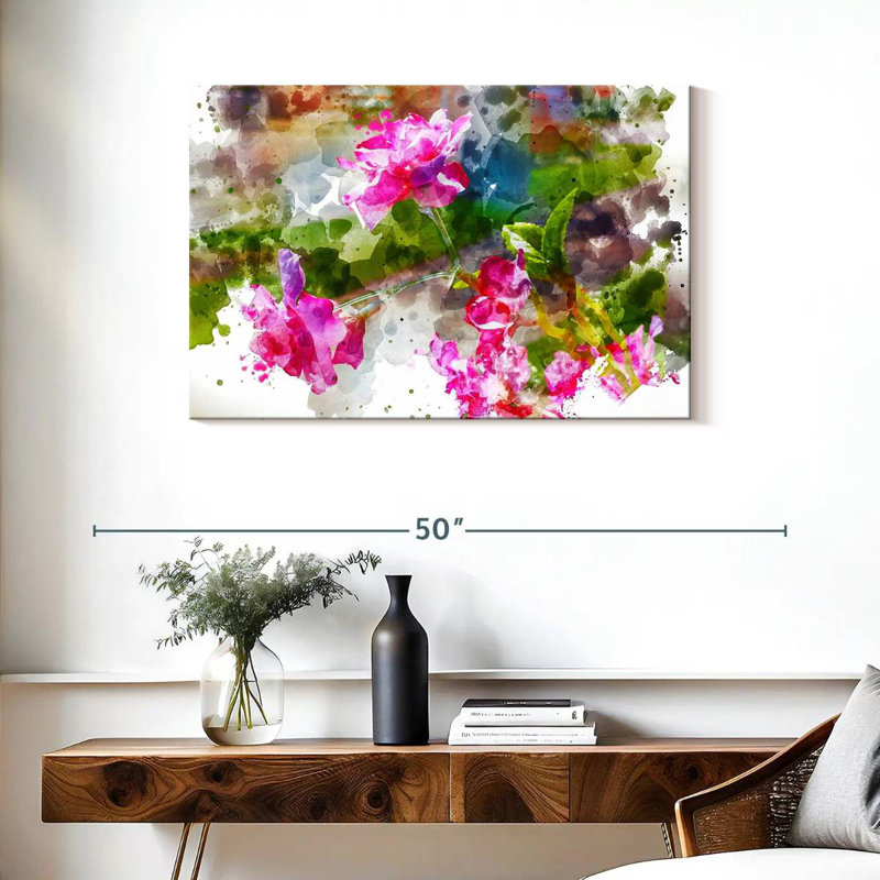 Avery Periwinkle Floral, 24" H x 36" W