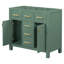 Meuble-lavabo simple 36 po avec 4 tiroirs et 2 armoires, meuble-lavabo moderne 36 po sans lavabo, meuble de rangement pour la salle de bain, meuble-lavabo avec cadre en bois massif seulement, vert