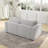 75.6" Soft  Modular 2-Person Sofa - Highly Comfortable With Distinctive Design. For Bedroom & Living Room. Light Gray. Modern & Plush Furniture Choice.-766312596-766312597