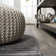 Amold Modern Farmhouse Pinstripe Dark Gray/Blue Indoor/Outdoor Rug